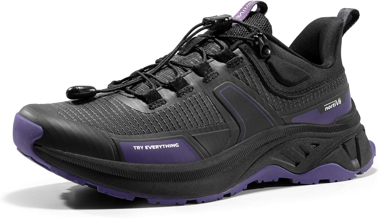 NORTIV 8 Women's Lightweight Hiking Shoes Quick Lace | Outdoor Fashion Sneakers For Hiking Walking Travel And Daily Wear With Quick Lace Design Lightweight Comfort Gladiator