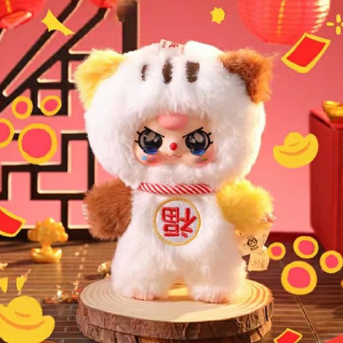 Baby Three New Year Series Vinyl Plush Doll, Cute Cartoon Mystery Model Collection Plush Toy, Birthday for Friends Kids, Random 1pc
