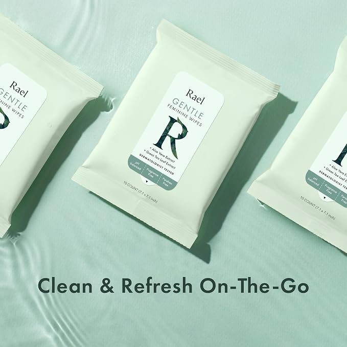Rael Feminine Care Wash & Wipes Bundle - pH-Balance, Artificial Fragrances Free, Vegan, Cruelty-Free/Foaming Feminine Cleansing Wash (5oz, 2 Pack) & Flushable Feminine Wipes (10 Count, Pack of 2)