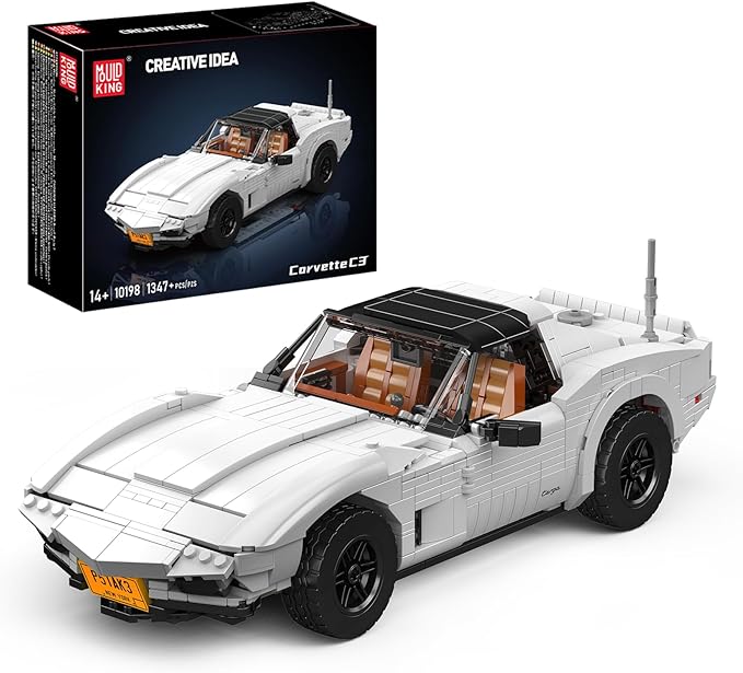 Mould King 10198 Technology Supercar Building Block Kits, Car Model Building Sets, MOC Car Gift for Adult Collections Enthusiasts, 1347 Pieces