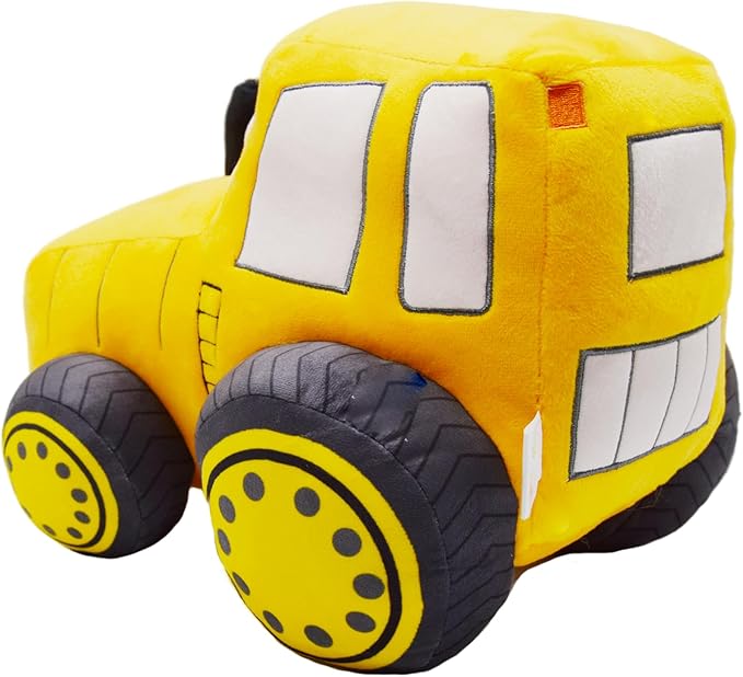 Soft Plush Tractor Stuffed Truck Toy Super Cute Car Plushie Throw Pillow Excellent Gifts for Kids or Birthday Party 12 Inches (Yellow)