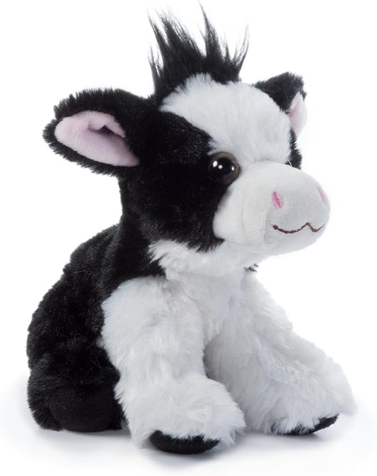 The Petting Zoo Cow Stuffed Animal Plushie, Gifts for Kids, Wild Onez Babiez Farm Animals, Cow Plush Toy 6 inches