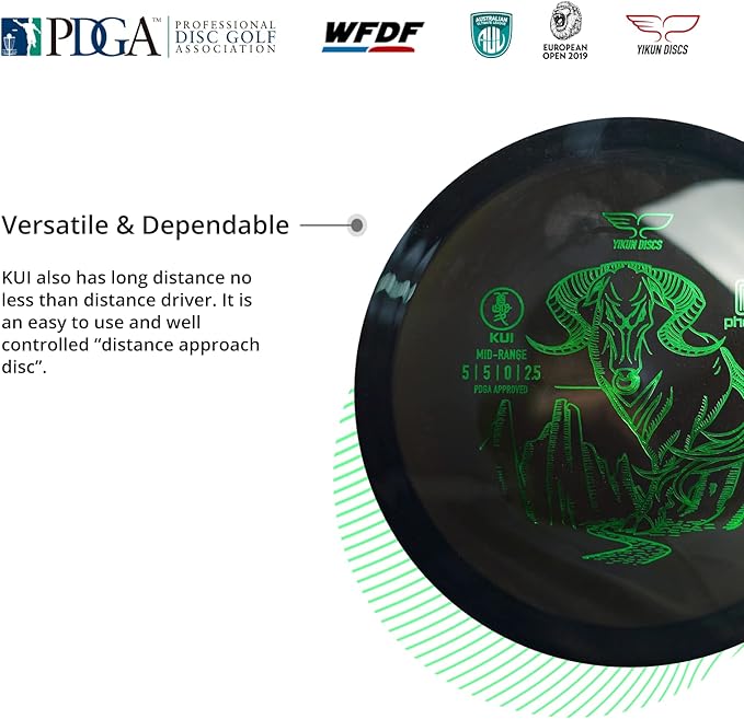 Yikun Midrange Disc Golf Disc-Overstabel Golf Mid-Range,PDGA Approved Great for Competition,Leisure and Entertainment