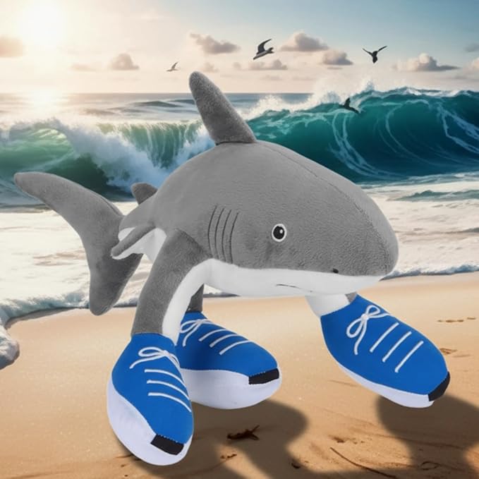 Italian Brainrot Plush Toy, 14 inch Tralalero Tralala Plushies, Italian Brainrot Stuffed Animal, Funny Shark Monster Figure Doll for Adults Kids Boys Girls