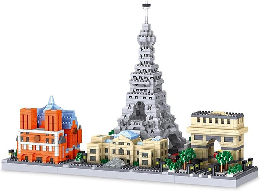 SEMKY Micro Mini Blocks French Skyline Famous Landmark Model Set,(2462Pieces) -Building and Architecture Toys Gifts for Kid