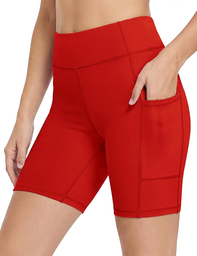 Zaclotre Girls Bike Shorts with Pockets Kids 5" High Waisted Yoga Workout Athletic Running Volleyball Spandex Shorts