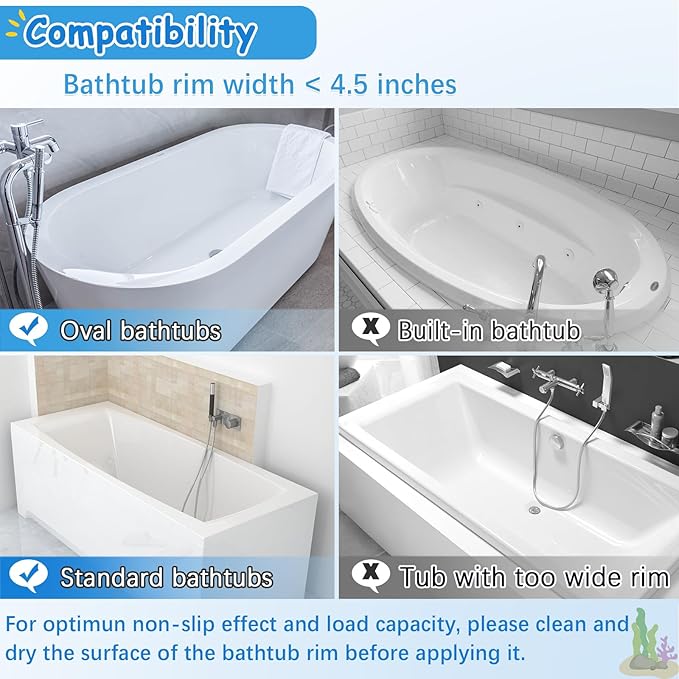 Saddle Shape Bath Toy Organizer, 2 Compartments Wide Opening Mesh Bath Tub Toy Storage for Easy Access to Toys, Side Pockets & Bottom Zipper Design, Quick Drying Toy Holder for Tub (White)