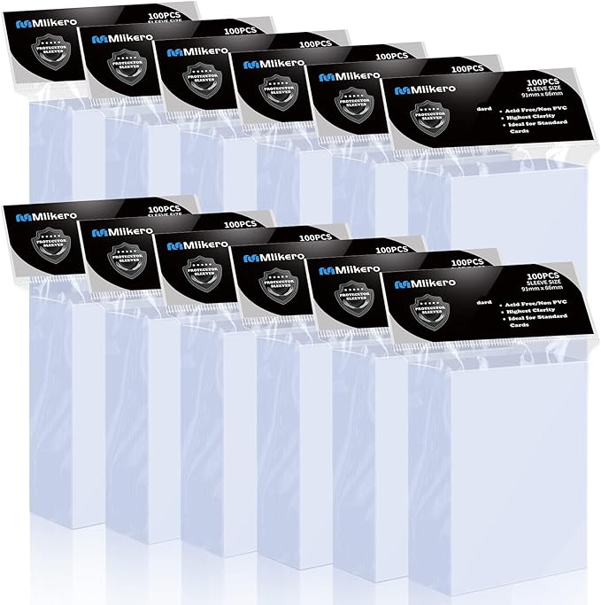 1200 Count Card Sleeves, Clear Baseball Card Sleeves, Soft Trading Card Sleeve Fit for MTG, TCG, Baseball Cards, Football Cards, Game Cards