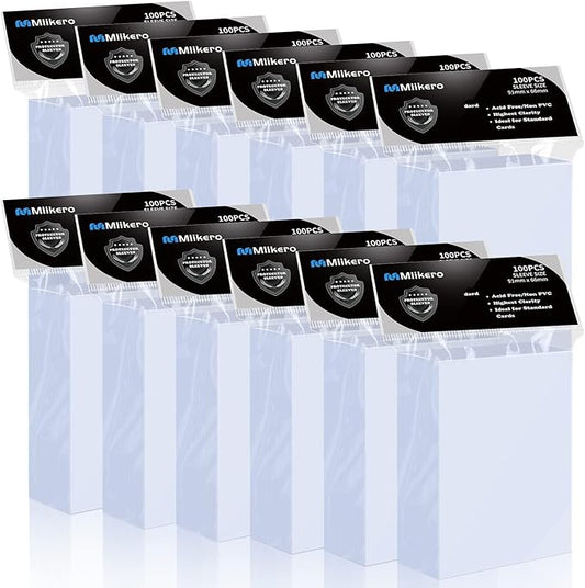 1200 Count Card Sleeves, Clear Baseball Card Sleeves, Soft Trading Card Sleeve Fit for MTG, TCG, Baseball Cards, Football Cards, Game Cards