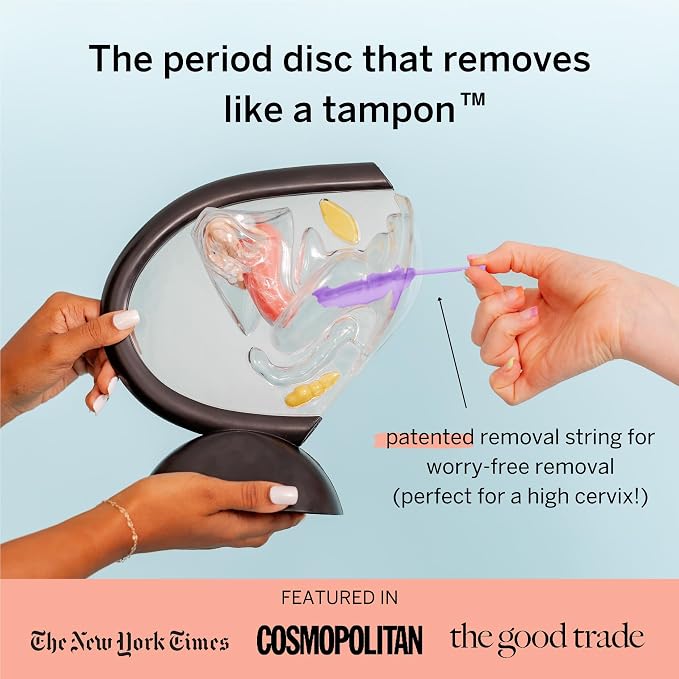 Pixie Menstrual Disc for Feminine Care - Ranked 1 for Best Tampon Alternative Period Disc - 100% Medical-Grade Silicone - Removes Like a Tampon - Wear 12 Hours - Capacity of 5 Tampons (Medium)