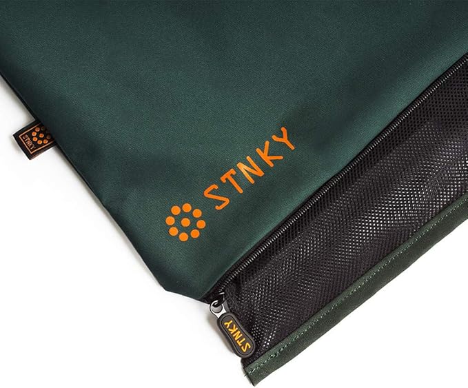 STNKY Bag Pro - Laundry Bags with Zips, Handles and Internal Mesh Bag for Travel, Yoga, Healthcare, Gym Kit, Laundry (Standard, Forest Green)