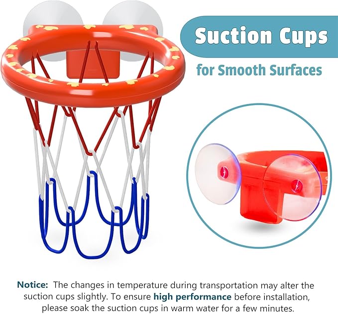 MARPPY Bath Toys – Bathtub Basketball Hoop for Toddlers and Kids, Mold-Free Shower Toy with 4 No-Hole Balls, Fun Bathtub Toys for Boys and Girls