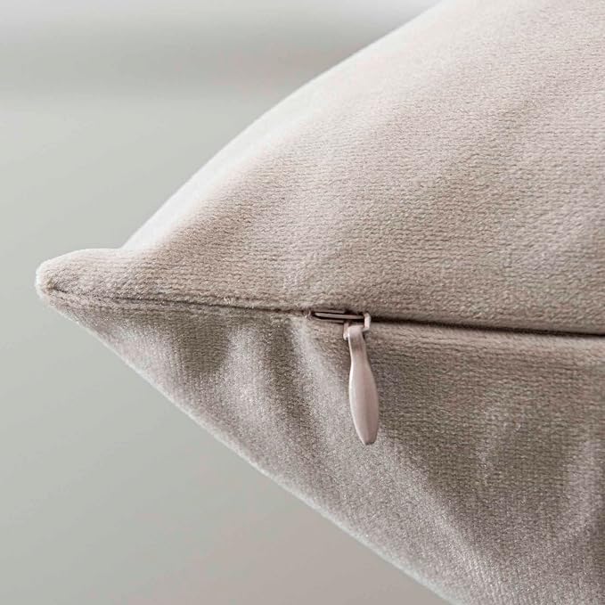 18x18 Throw Pillow Covers Decorative Velvet Cushion Covers Set of 2,Cloud | Soft Pillow Cases with Invisible Zipper for Modern Couch Sofa Bed Living Room Bedroom Home Decor