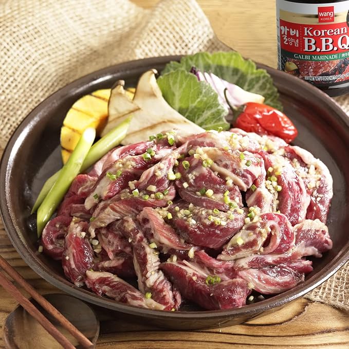 Wang Galbi Marinade, Korean BBQ Sauce for Beef Short Ribs | Sweet & Smoky Kalbi Marinade, Authentic Korean Rib Sauce, Made in Korea, No MSG, 16.93 oz Bottle
