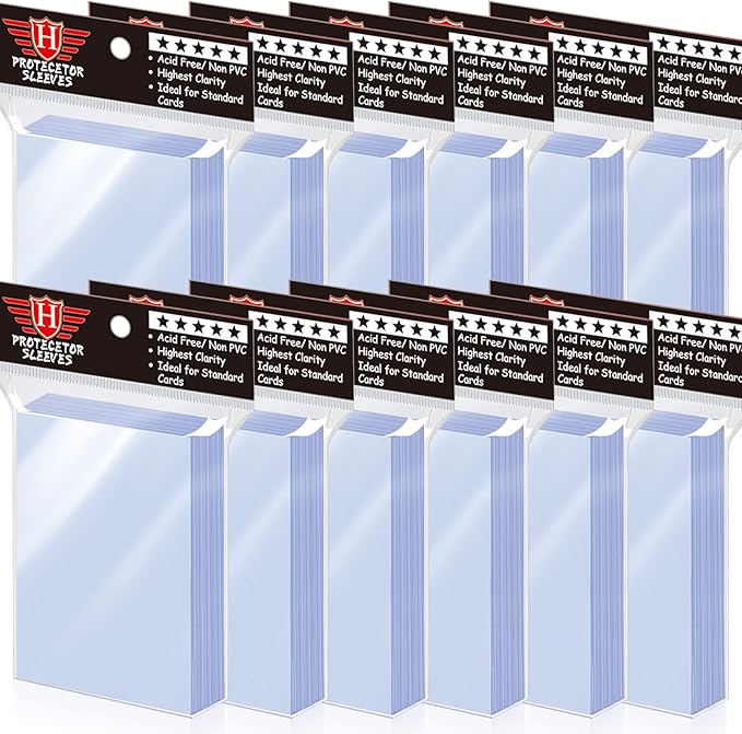 1200 Count Clear Penny Card Sleeves for Trading Cards, Plastic Soft Card Sleeves Card Protectors Fit for MTG Baseball Card, Sports Cards, Game Card Standard Cards