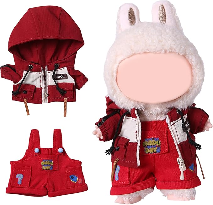 Coolcandy 17cm Doll Clothes, Fashionable Dolls Outfit with Accessories Suit, Stylish Adorable Dolls Clothes Set, Soft Fabric, Detailed Stitching(Doll Not Included)