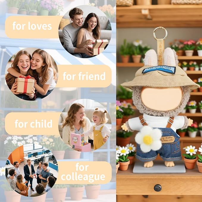 Coolcandy 17cm Doll Clothes for Doll, Fashionable Dolls Outfit with Accessories Suit, Stylish Adorable Dolls Clothes Set, Soft Fabric, Detailed Stitching(Doll Not Included)