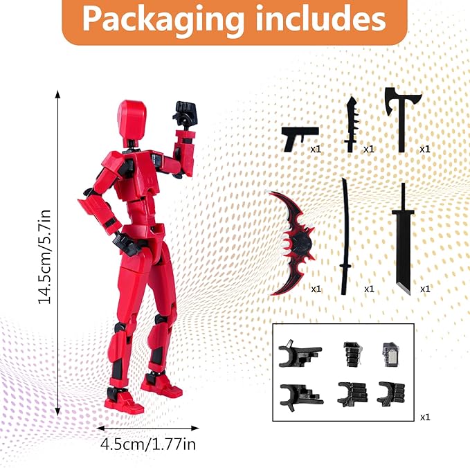 Magnetic Action Figure Set,(Assembly Completed) Model 13 Action Figure Multi-Jointed Movable,Gift Box Packaging, a Great for Loved Ones and Friends. (Magnetic Black)