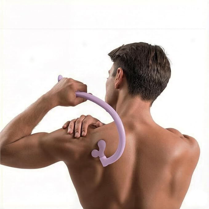 Self Massage Tool - Original Trigger Point Therapy for Back and Neck, Lower Back Massager, Myofascial Release Tool & Deep Tissue Muscle Massage Stick, Shoulder,Leg,Feet, Purple (Purple)