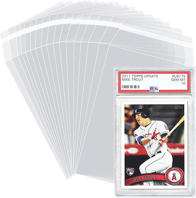 D DACCKIT Sleeves for PSA Slabs - 200 Resealable PSA Slab Sleeves, Precise Fit Slab Protector for Grading Baseball Football Gaming Trading Sports Cards