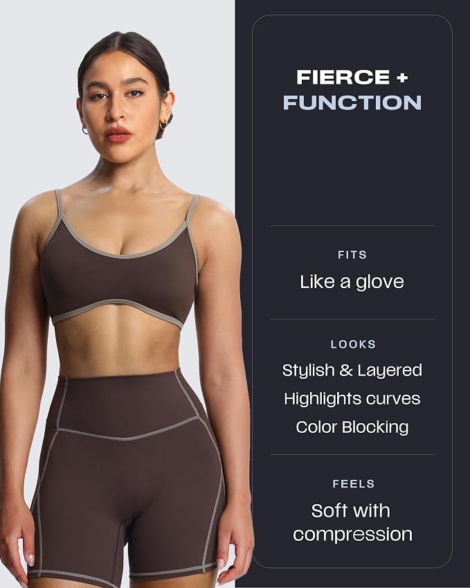 Aoxjox Lexi Lined Workout Biker Shorts for Women Tummy Control High Waisted Exercise Athletic Gym Running Yoga Short 6"