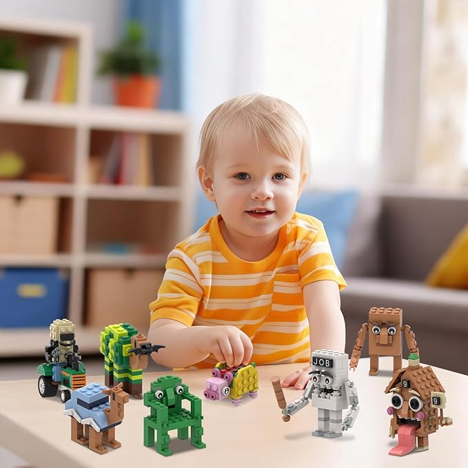 Italian Brain Rot Unique Cartoon Characters Building Blocks 8 in 1 Educational & Entertaining Gift Idea for Kids Teens & Adults