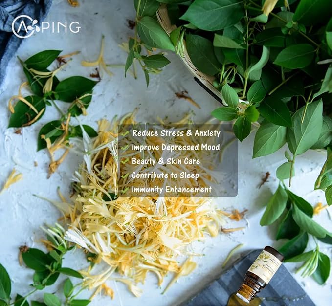 Vanilla & Honeysuckle Essential Oils - 100% Pure Organic Natural Plant Oils for Diffuser, Aroma, Spa, Massage, Yoga, Perfume, 2x10ML