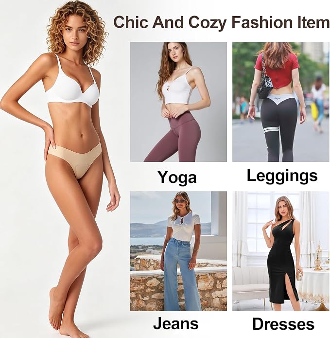 Seamless Thongs for Women Invisible Camel Toe Underwear No Show Thong Panty Liners Workout G-Strings Underwear