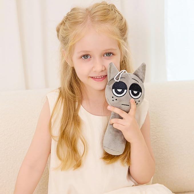 XYG® Plush Toys, Horror Games Plushies Toy for Fans, 2PCS Soft Stuffed Animal Pillow Figure Doll Christmas Birthday Gifts for Adult Kids Gifts for Fans Kids Adult (9" Gray & Orange)