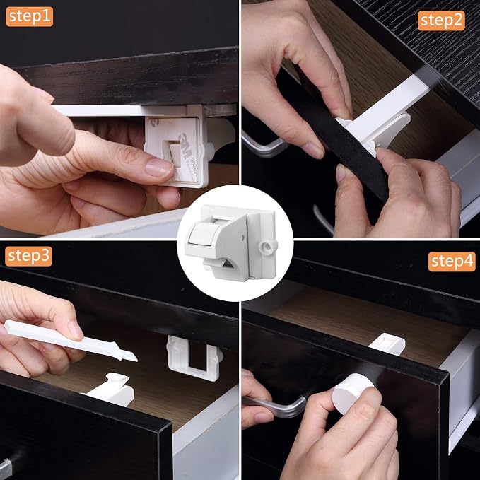 Vmaisi Baby Proofing Magnetic Cabinet Locks (15 Locks and 2 Keys) (Pack of 2)