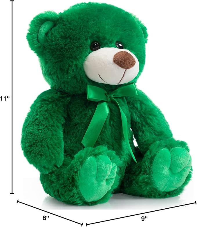 Super Color Teddy Bear Stuffed Animals Plush Toy for Children Girlfriend Family Congratulations Baby Shower Birthday Green 14 inch