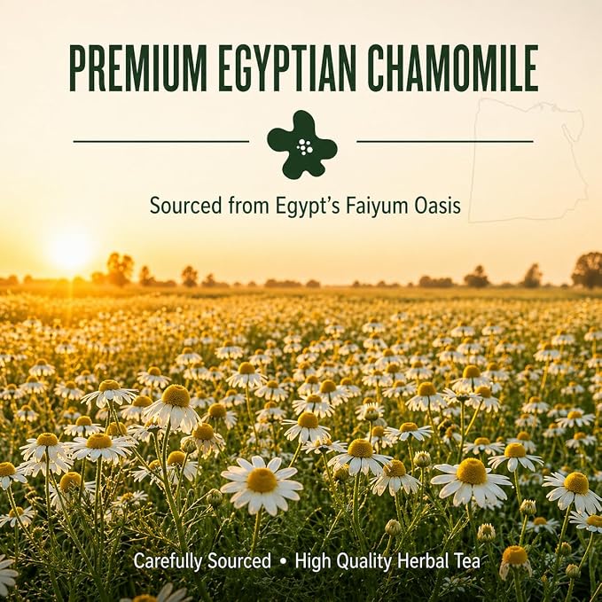 J Mac Botanicals Organic Chamomile Flowers (4 oz) – Whole Egyptian Chamomile Loose Leaf Herbal Tea, Caffeine-Free, Premium Dried Chamomile Flowers for Tea, Baths & Blends