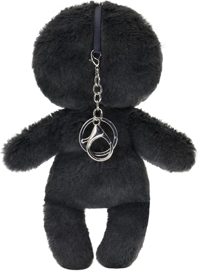 Halloween Black Skull Plushies Figure, Skeleton Stuffed Toy for Holiday Decor & Gifting (8-inch)