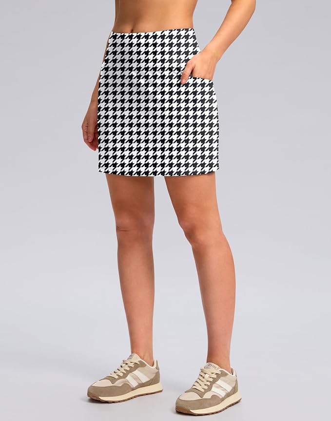 Women's Golf Skirts Skort 4 Side Pockets High Waisted Stretchy Tennis Skirt | Silky Soft, Lightweight, Breathable, Built-in Mesh Shorts, High Waisted, Elastic waistband, Moisture-Wicking, Athletic