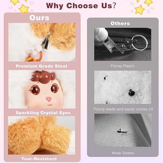 9inch Plush Bag Collection Crossbody Bags, Cute Girl Purses Fun & Unique Handbag Plush Shoulder Bag with Strap, Pockets