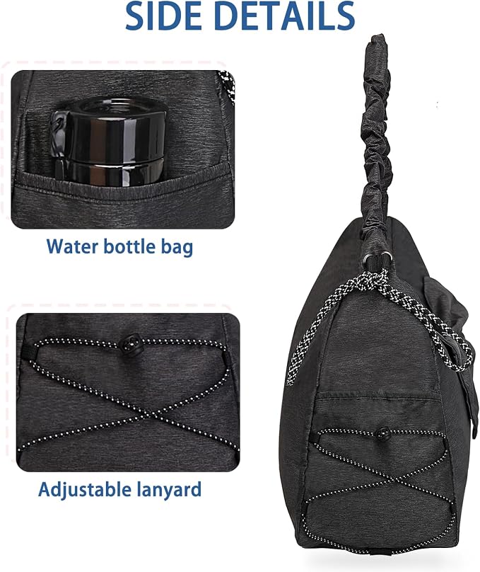 LARIPOP Yoga Bag for Women, Gym Duffel Bag with Shoe Compartment, Wet Dry Separate Pocket, Adjustable Yoga Mat Holder, Travel Weekender Carry On Overnight Bag