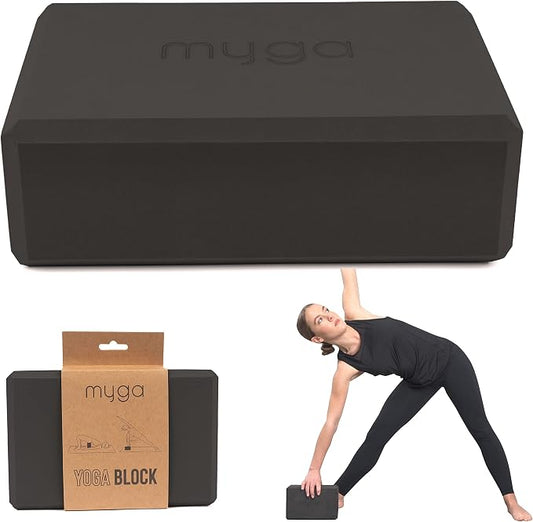 MYGA Yoga Block,Lightweight EVA Foam Yoga Brick,High Density Non-Slip Block for Yoga Poses, Pilates, Balance and Flexibility