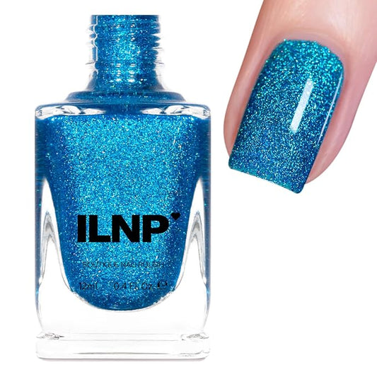 ILNP Cannonball - Vibrant Cerulean Holographic Nail Polish