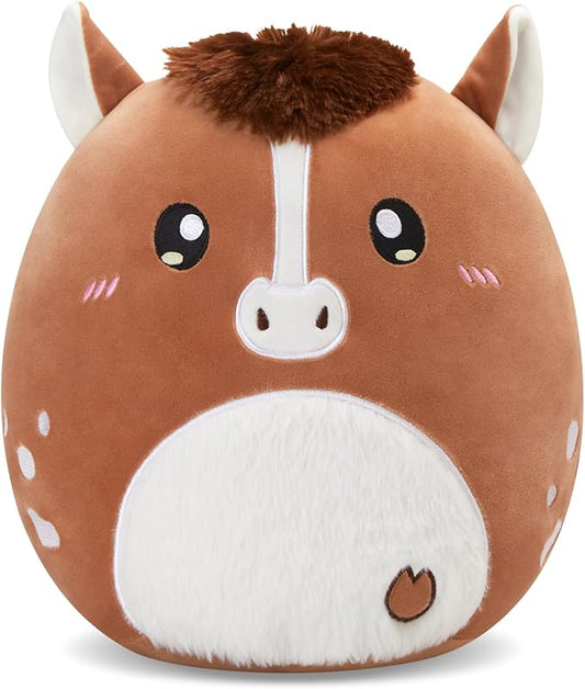 Glow Guards 12-Inch Quarter Horse Plush Pillow Cute Horse Stuffed Animal Soft Plush Toy Stuffed Animals Birthday Gift for Boys Girls Kids