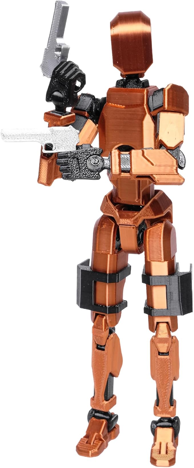 (Assembly Completed Dummy 20 Action Figure, 8.1 inches， Strong Magnetic Accessories， 8 Types of Weapons 3D Printed Robot Multi-Jointed Movable, Spider Ninja Series (Bright Copper)