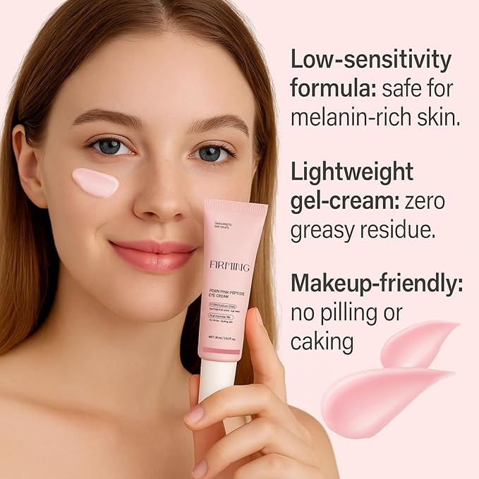 Mtmult Eye Cream Anti Aging Salmon DNA PDRN Pink Peptide Skin Care with 5% Niacinamide, Retinol, Peptides, Sodium Hyaluronate | Eye Treatment for Fine Lines, Dark Circles | 1.01fl.oz