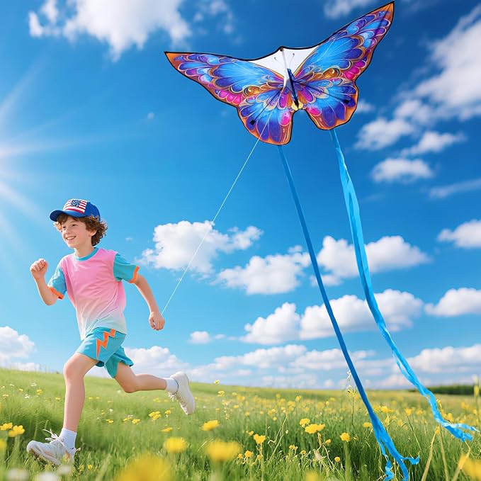 HONBO Butterfly Kites for Kids & Adults, Easy to Fly for Beginners, Each Kite with 300ft Line Handle,Beginner Kite for Kids Ages 4-8,Beach Kites for Outdoor Activities & Family Trip