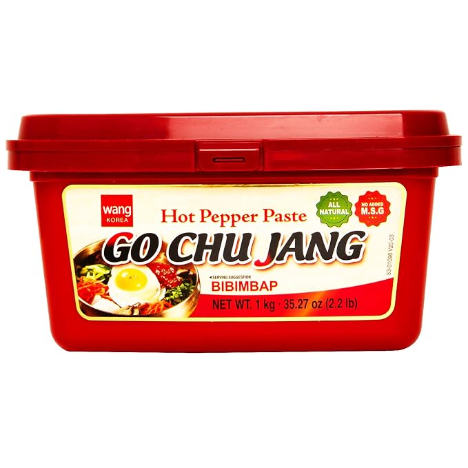 Wang Gochujang, Traditional Korean Red Chili Pepper Paste | Made with All Natural Ingredients, Non-GMO and MSG-Free, 2.2 Lb (Pack of 1), Spicy, Sweet and Deep Flavor