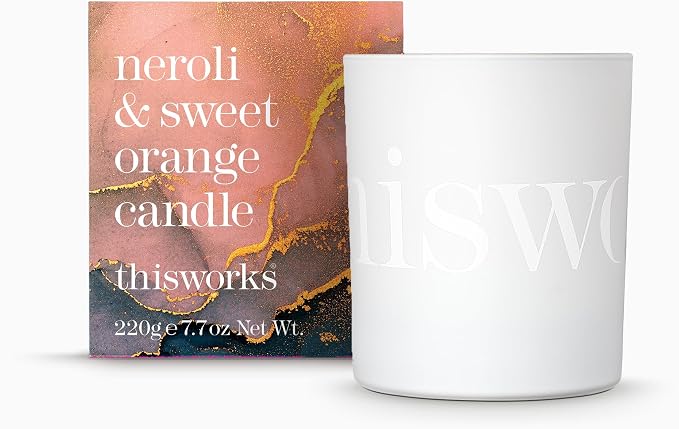 This Works Neroli & Sweet Orange Candle, 220 gm - Hand Poured and Blended with Essential Oils - Soothing and Uplifting