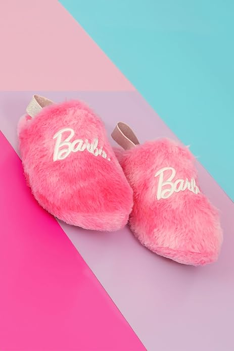 Ground Up Barbie Kids Slippers Platform Spa Slipper with Embroidery