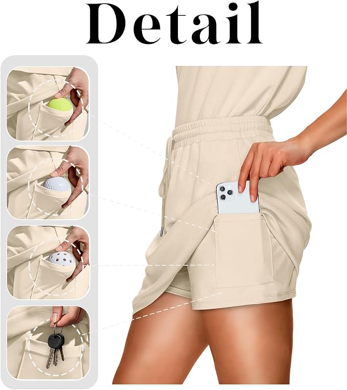 NIASHOT Two Piece Skirt Sets for Women Summer Vacation Travel Outfits Tennis Golf Skorts Versatile Lounge Sets