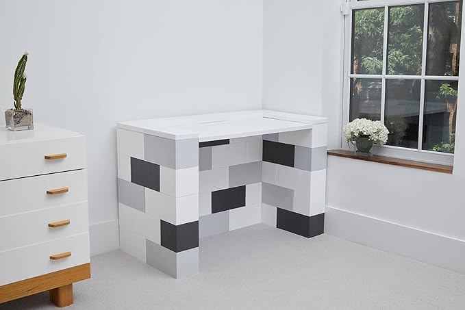 EverBlock 12” x 6” Full Size Building Block Finishing Cap Bulk Pack | Giant Building Blocks | Easy to Connect & Reuse | Indoor & Outdoor Use | Build Displays & Structures | Light Gray
