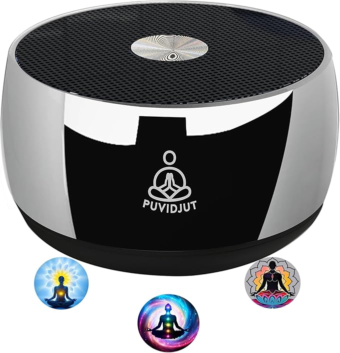 Meditation Sound Machine, Frequency Generator Instrument,PUVIDJUT Tone Device - Solfeggio Frequencies Bath for Yoga, Mindfulness,Meditation System of Chakra, 5 Tones Optional, 3 Timer Modes