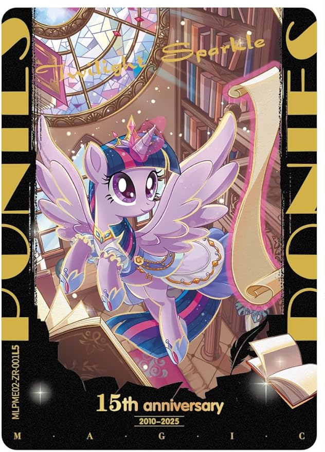 KAYOU My Little Pony Friendship Eternal Cards, Moon Edition Series 2, English, 12 Blister Packs Display with Promo Card, Anniversary Celebration Theme