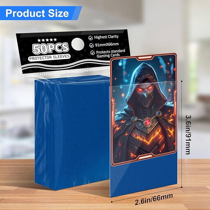Night Blue Card Sleeves Fit for MTG, 300 Pieces Perfect Fit Standard Card Sleeves for Trading Card Sports Cards Baseball Cards TCG Magic,Affordable Sturdy and Nice Shuffling